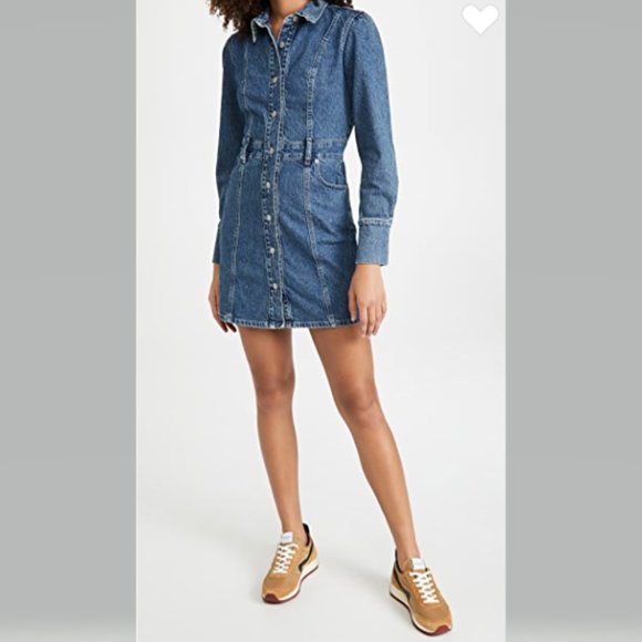 Boyish Emmett Puff Shoulder Denim Dress in “Mirror” Size XL - Picture 9 of 14